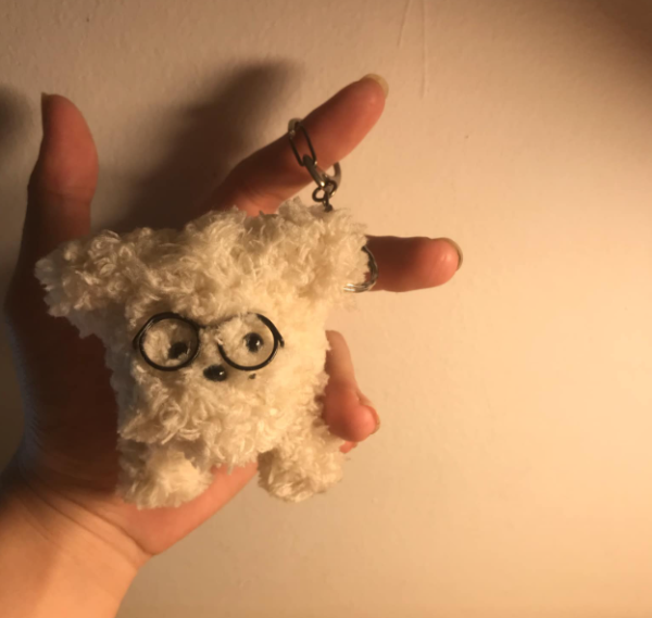 Móc khóa cún Kẽm nhung Handmade